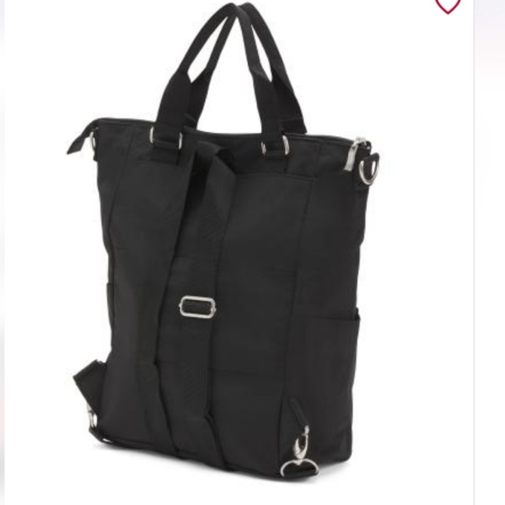 Baggallini Black All Set 3 In 1 Tote Backpack NWT - Picture 2 of 7